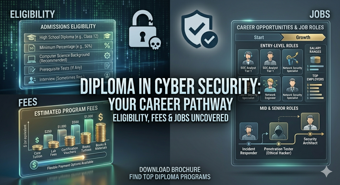 Diploma in Cyber Security: Eligibility, Fees & Jobs
